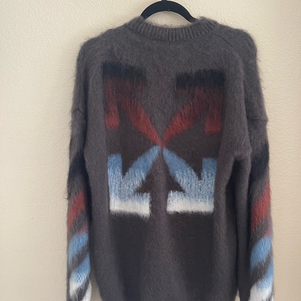 Off-White Grey Graphic Sweater